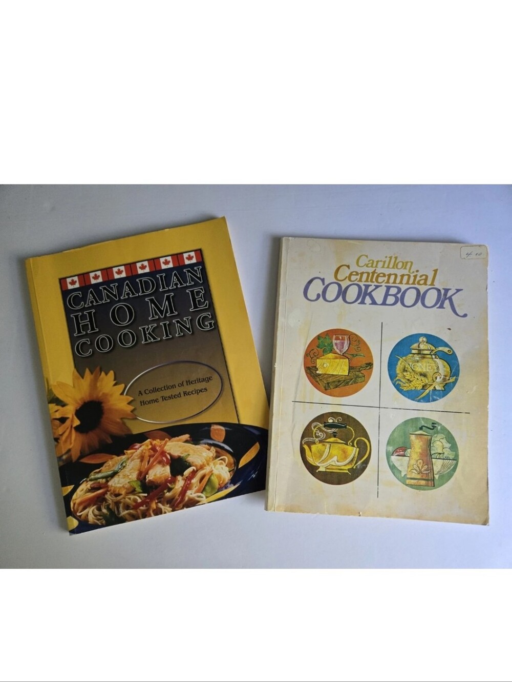 Canadian Home Cooking:Carillon Centennial Cookbook Pair Vintage